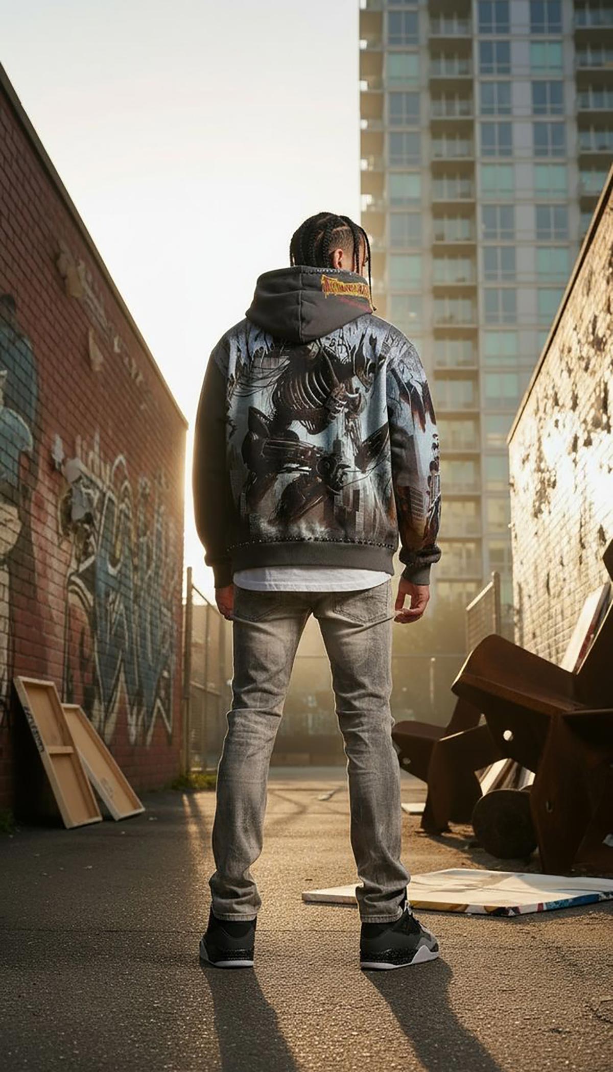 Stray robot attack full-zip hoodie by Stray, view 9