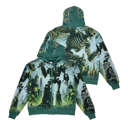 Stray robot attack full-zip hoodie By Stray-9