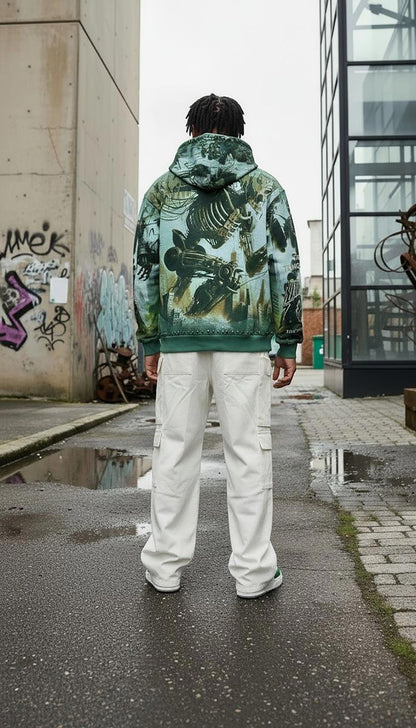 Stray robot attack full-zip hoodie By Stray-14