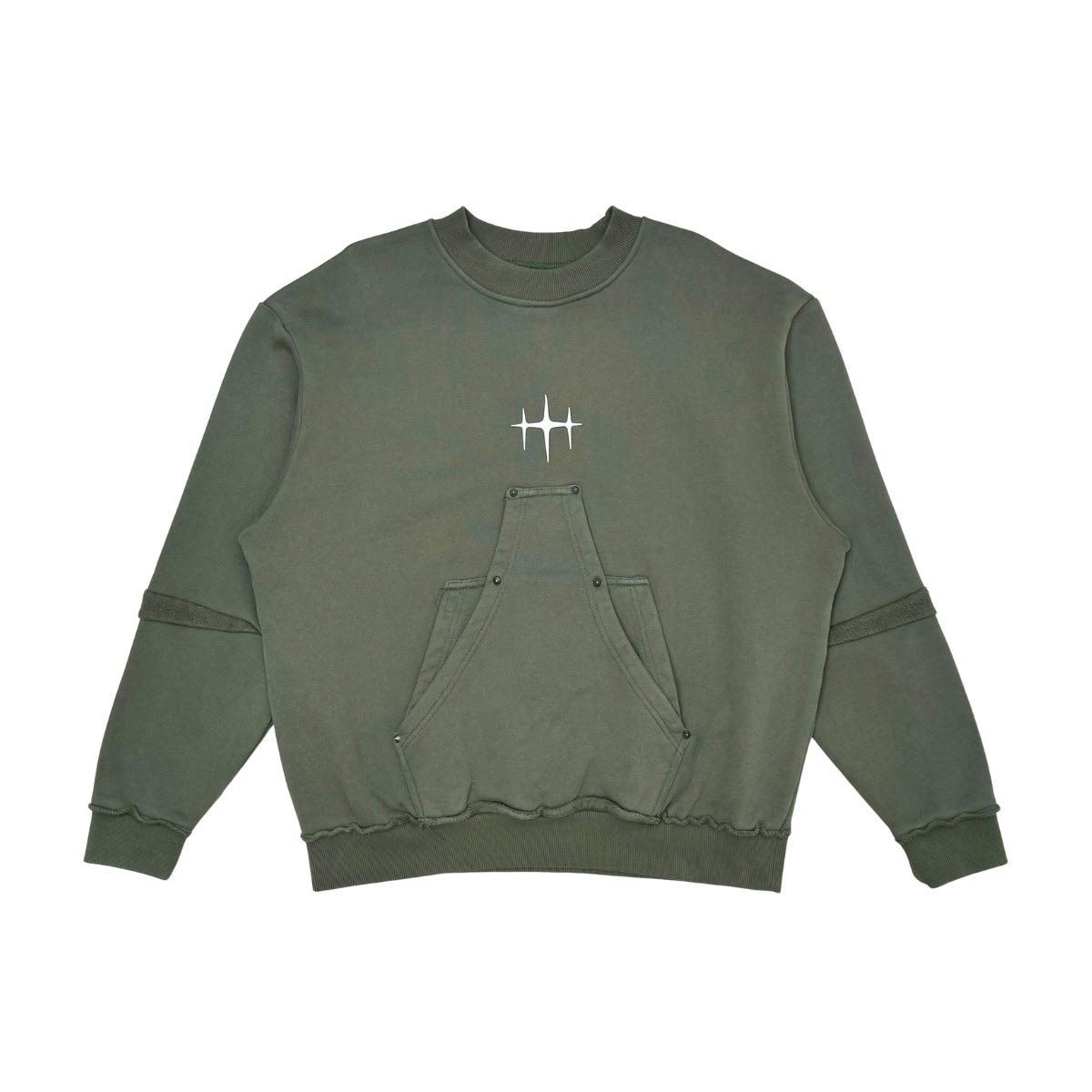 Unknown heavyweight cotton fleece crewneck sweatshirt by Unknown, view 3