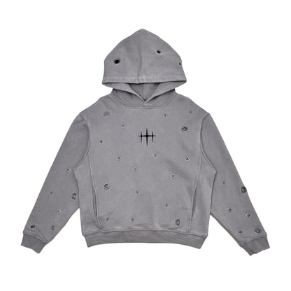 Unknown Garment-dyed, heavyweight cotton fleece cropped pullover hoodie By Unknown-4