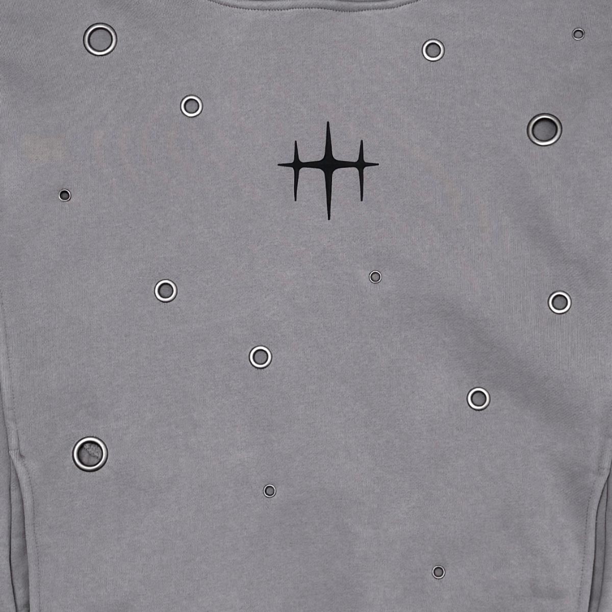Unknown Garment-dyed, heavyweight cotton fleece cropped pullover hoodie by Unknown, view 4