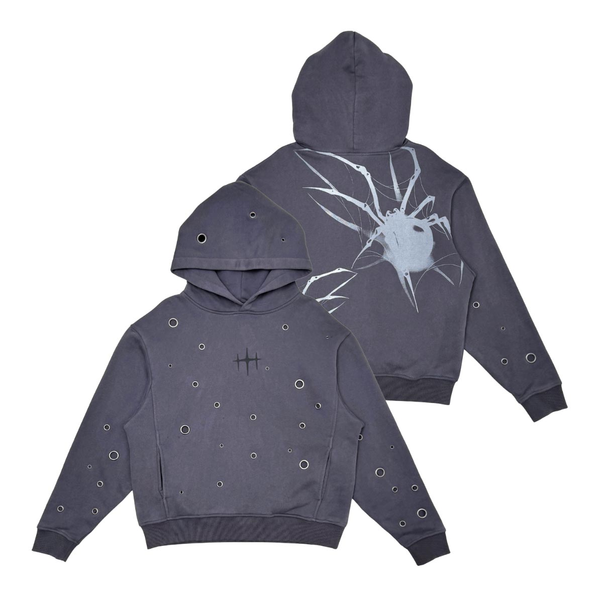 Unknown Garment-dyed, heavyweight cotton fleece cropped pullover hoodie by Unknown, view 14