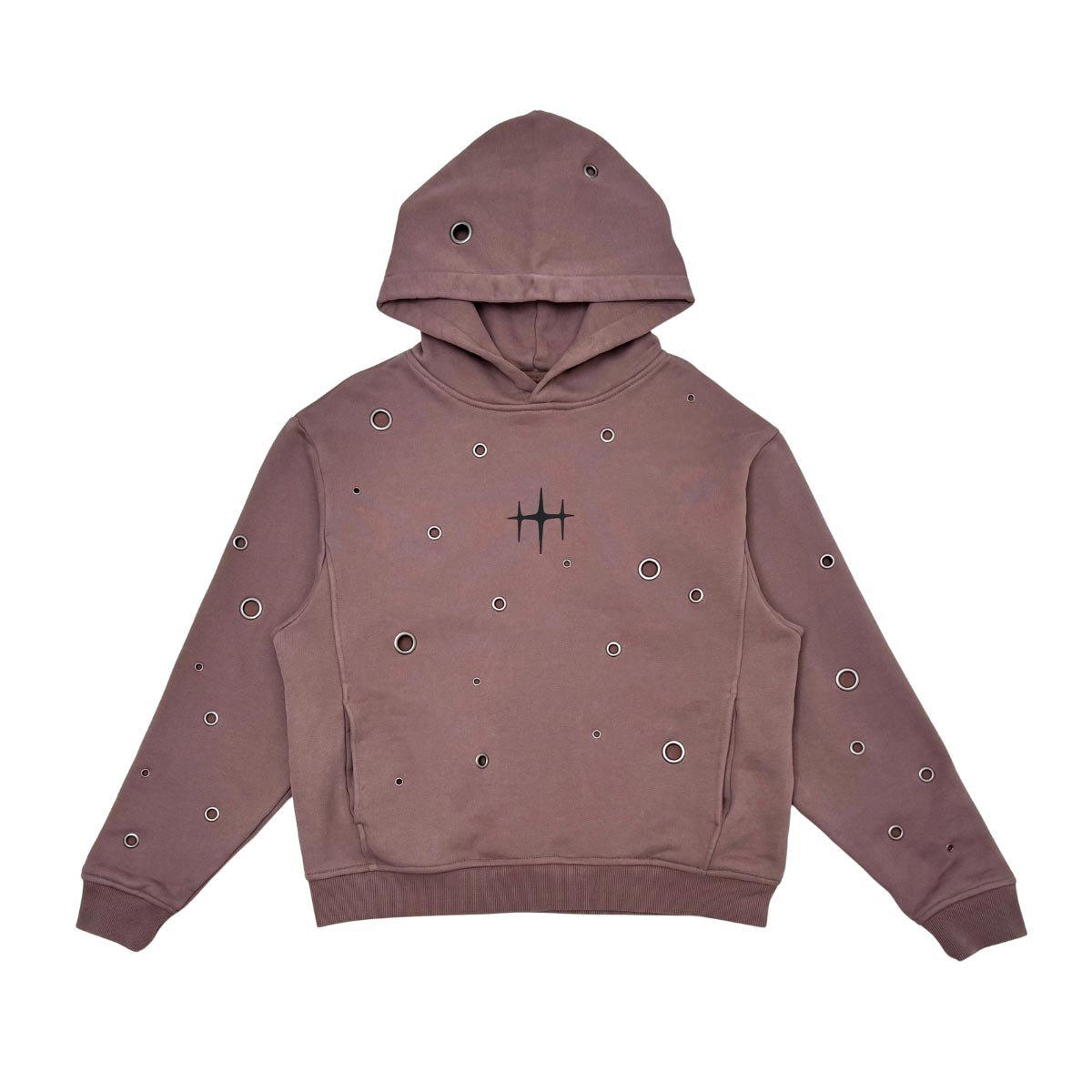 Unknown Garment-dyed, heavyweight cotton fleece cropped pullover hoodie By Unknown-3