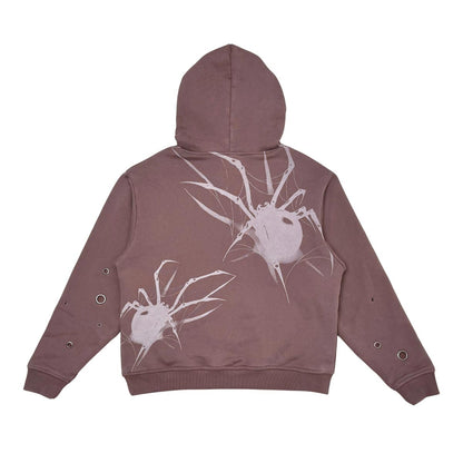 Unknown Garment-dyed, heavyweight cotton fleece cropped pullover hoodie