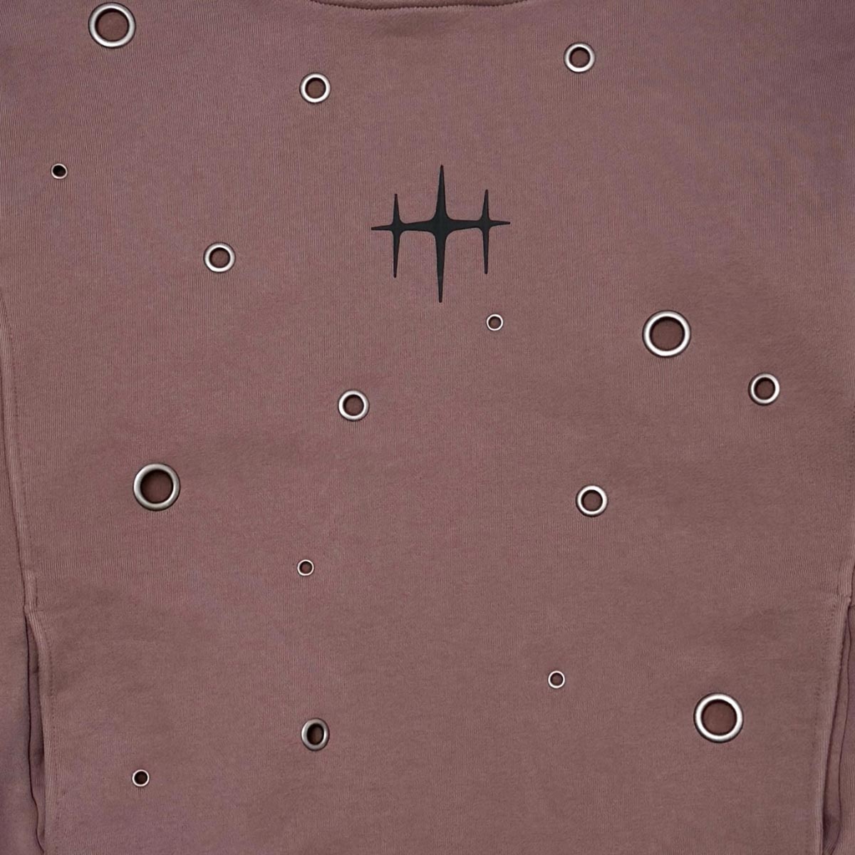 Unknown Garment-dyed, heavyweight cotton fleece cropped pullover hoodie by Unknown, view 18