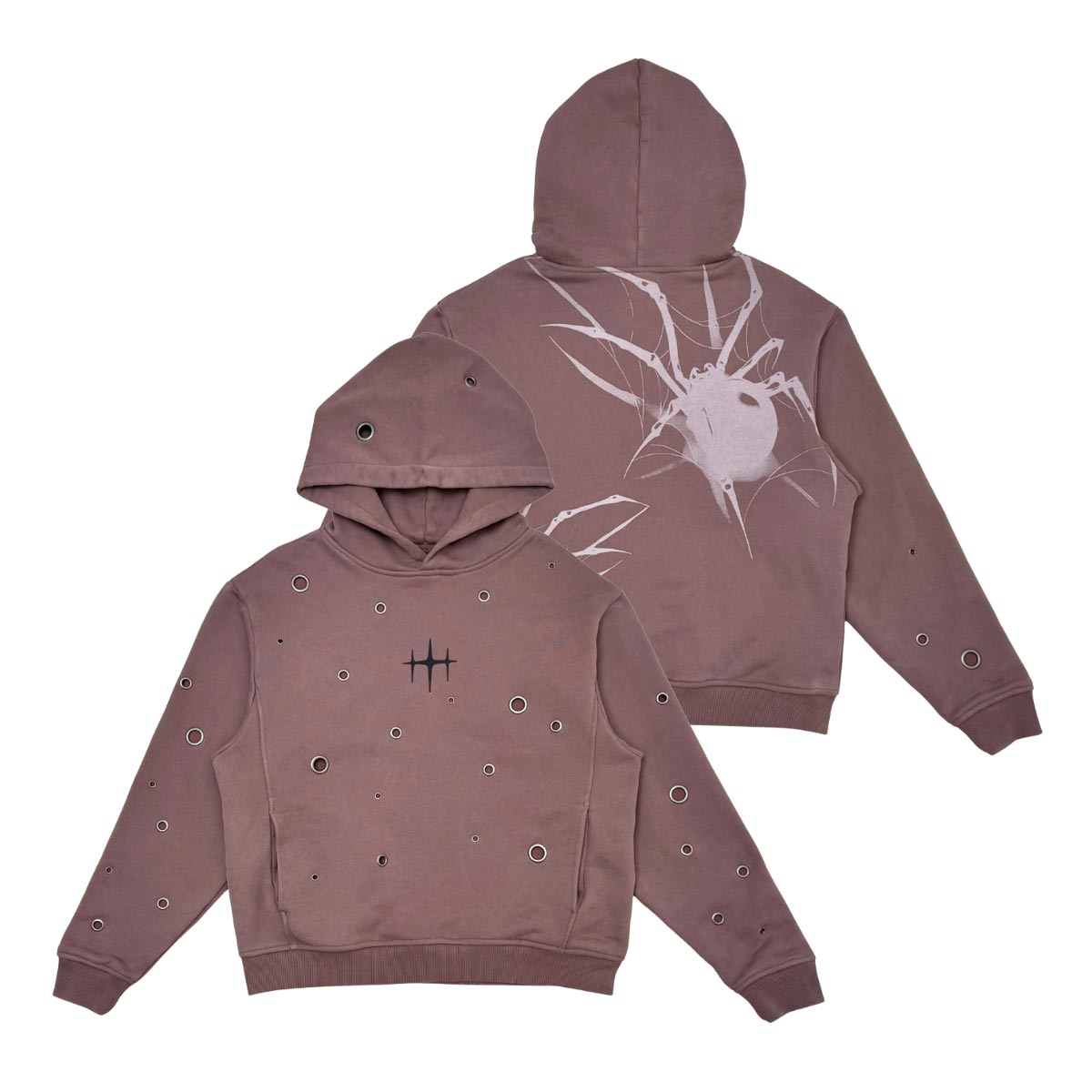 Unknown Garment-dyed, heavyweight cotton fleece cropped pullover hoodie by Unknown, view 21