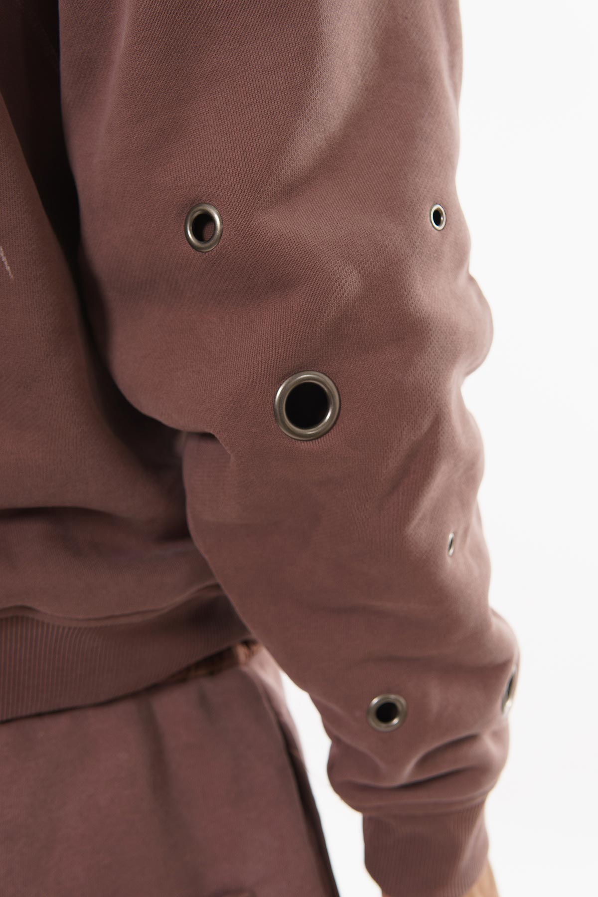 Unknown Garment-dyed, heavyweight cotton fleece cropped pullover hoodie By Unknown-19