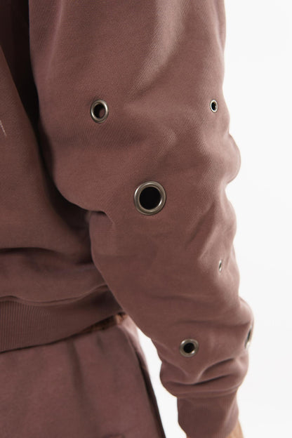 Unknown Garment-dyed, heavyweight cotton fleece cropped pullover hoodie By Unknown-19