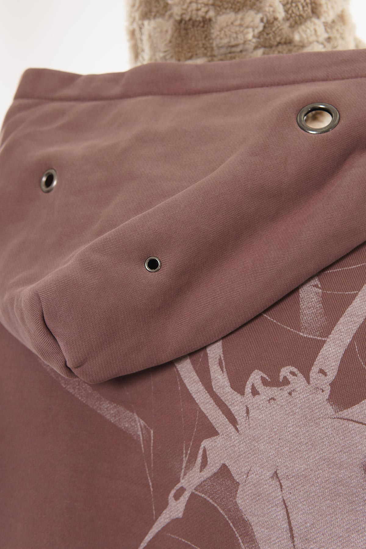 Unknown Garment-dyed, heavyweight cotton fleece cropped pullover hoodie By Unknown-21