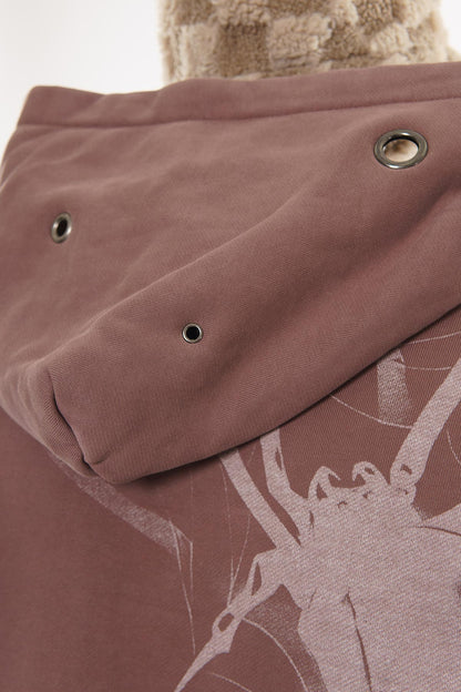 Unknown Garment-dyed, heavyweight cotton fleece cropped pullover hoodie By Unknown-21