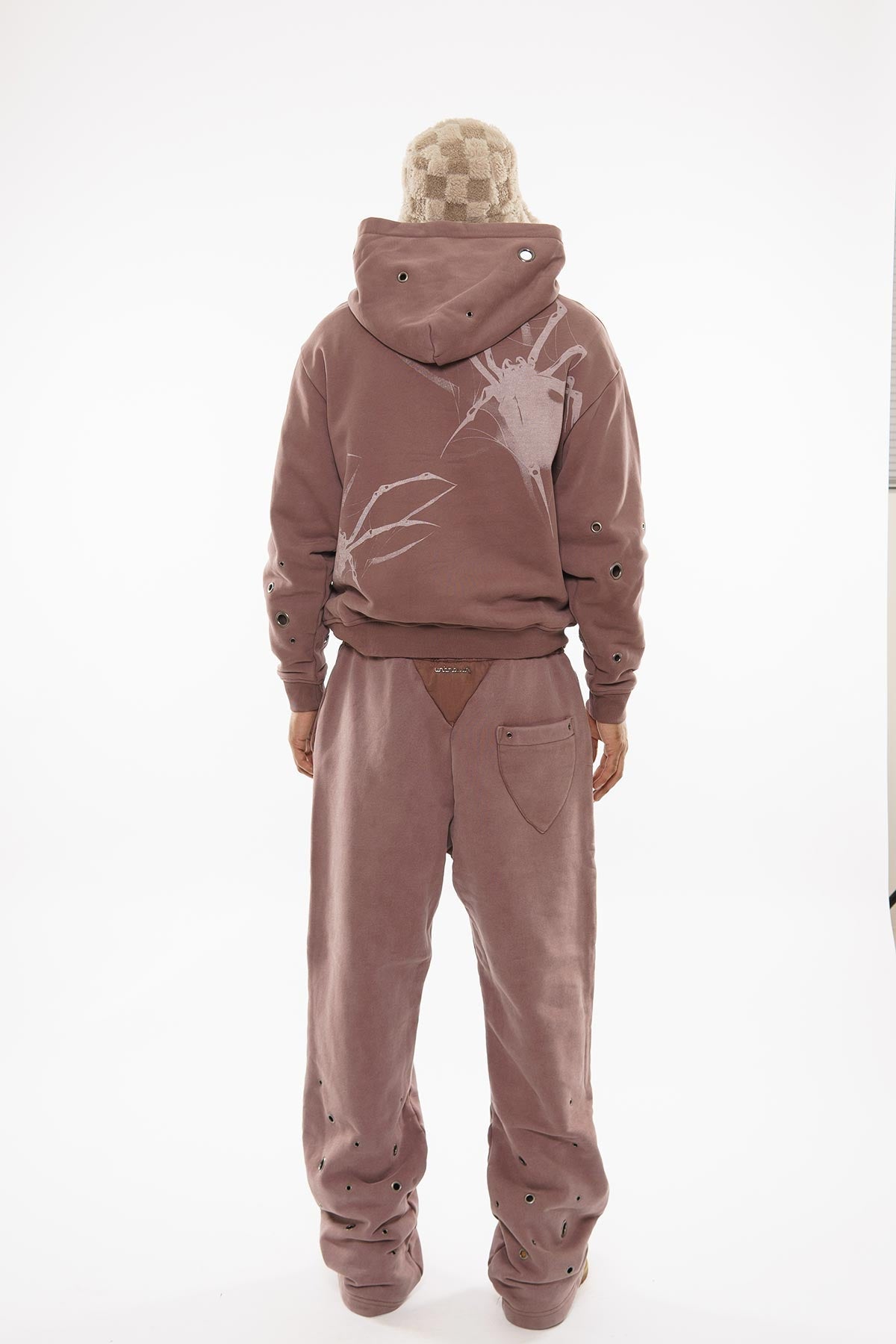 Unknown Garment-dyed, heavyweight cotton fleece cropped pullover hoodie By Unknown-27