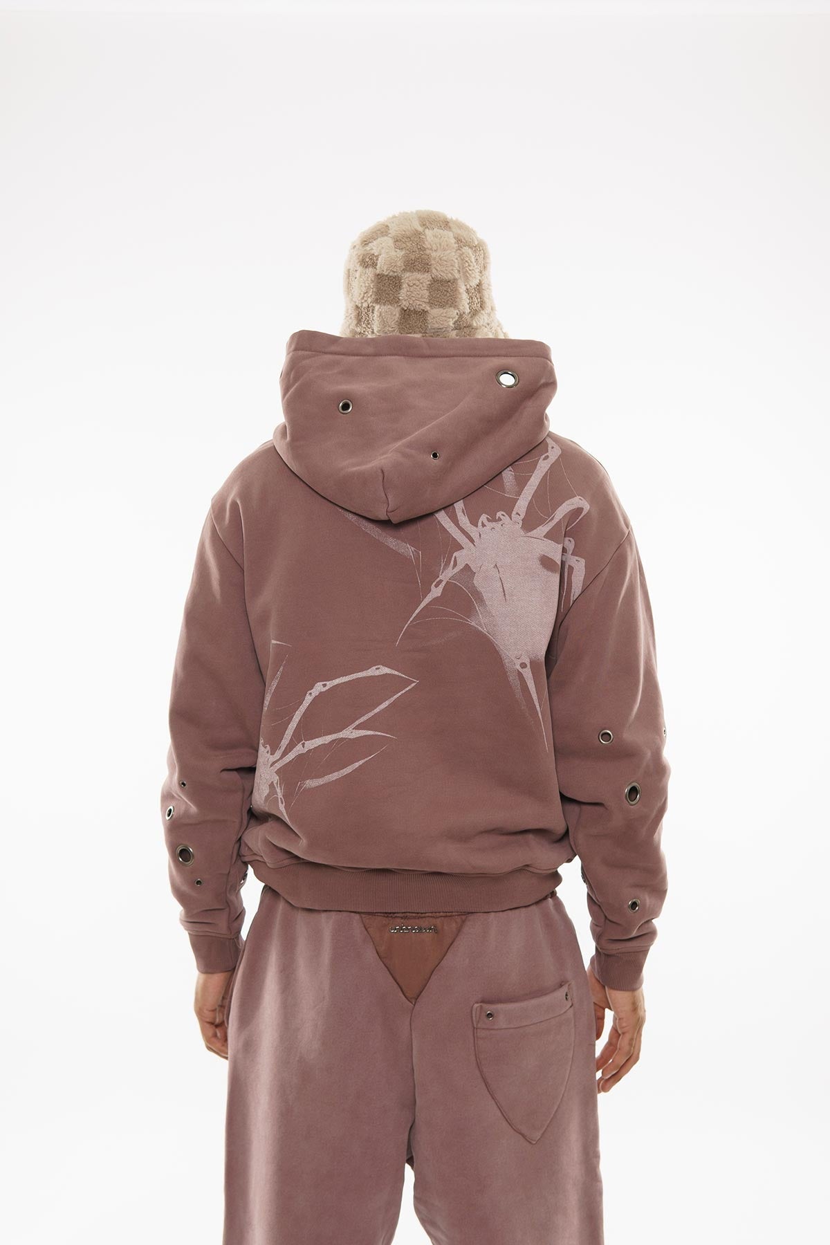 Unknown Garment-dyed, heavyweight cotton fleece cropped pullover hoodie By Unknown-28