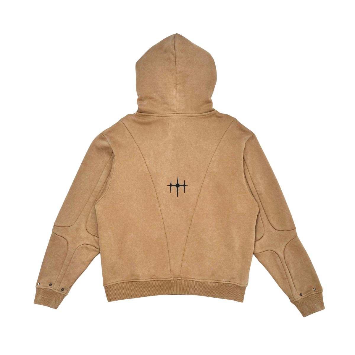 Unknown garment-dyed, heavyweight cotton fleece pullover hoodie by Unknown, view 3