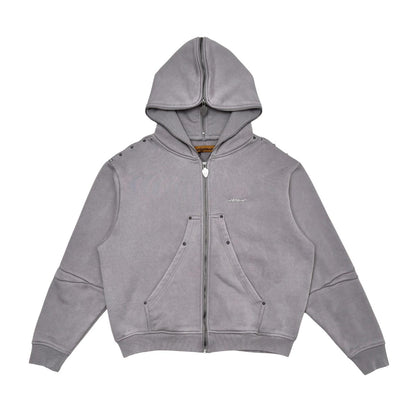 Unknown garment dyed full-zip hoodie By Unknown-1