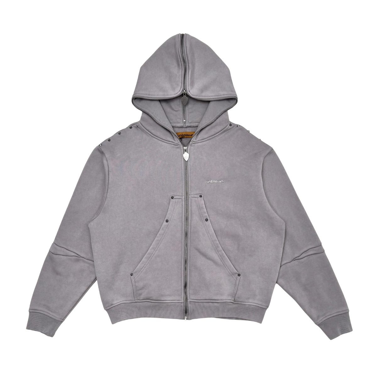 Unknown garment dyed full-zip hoodie by Unknown, view 1