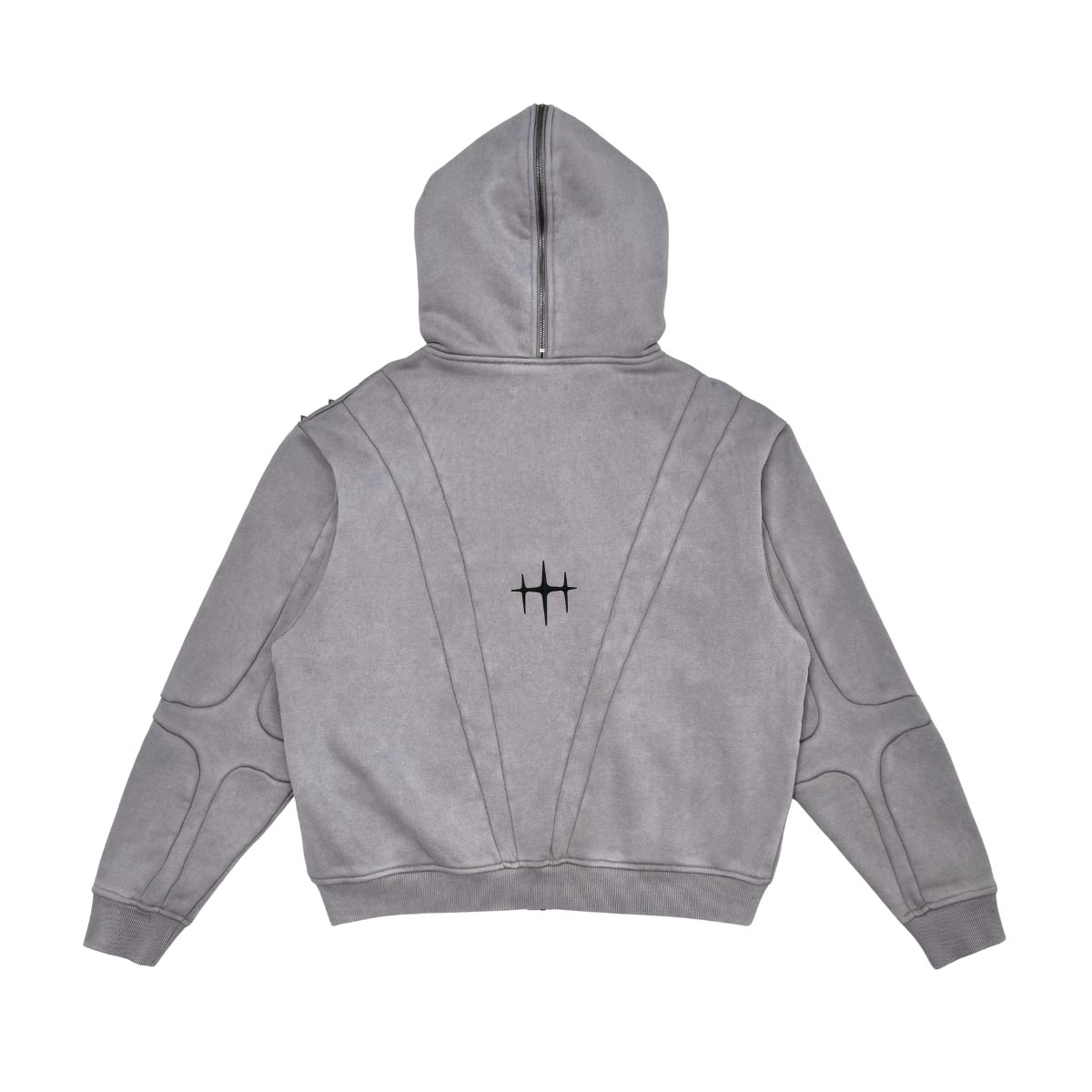 Unknown garment dyed full-zip hoodie By Unknown-4