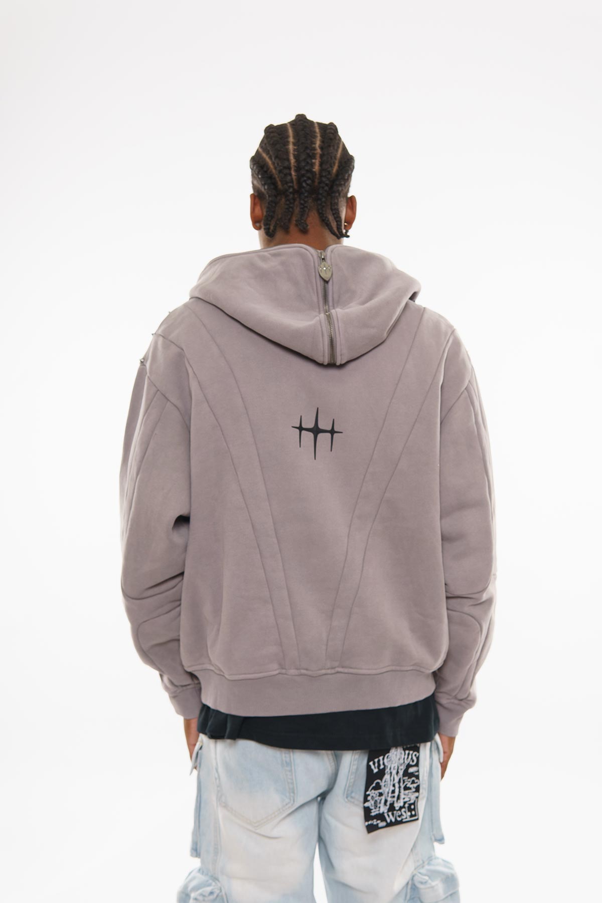 Unknown garment dyed full-zip hoodie By Unknown-10