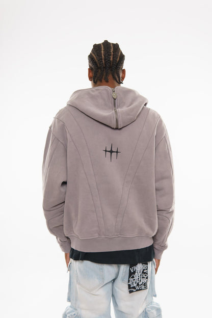Unknown garment dyed full-zip hoodie By Unknown-10