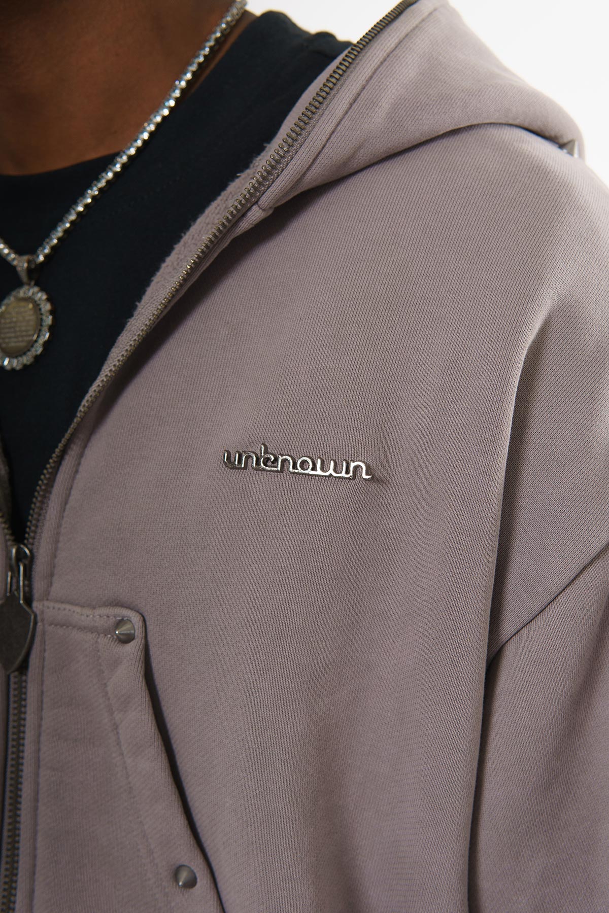 Unknown garment dyed full-zip hoodie By Unknown-12