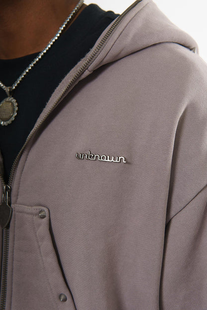 Unknown garment dyed full-zip hoodie By Unknown-12