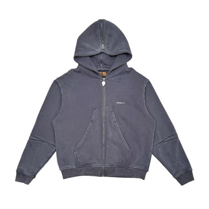 Unknown garment dyed full-zip hoodie By Unknown-2