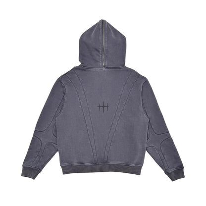 Unknown garment dyed full-zip hoodie By Unknown-18