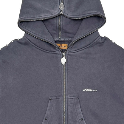Unknown garment dyed full-zip hoodie By Unknown-19