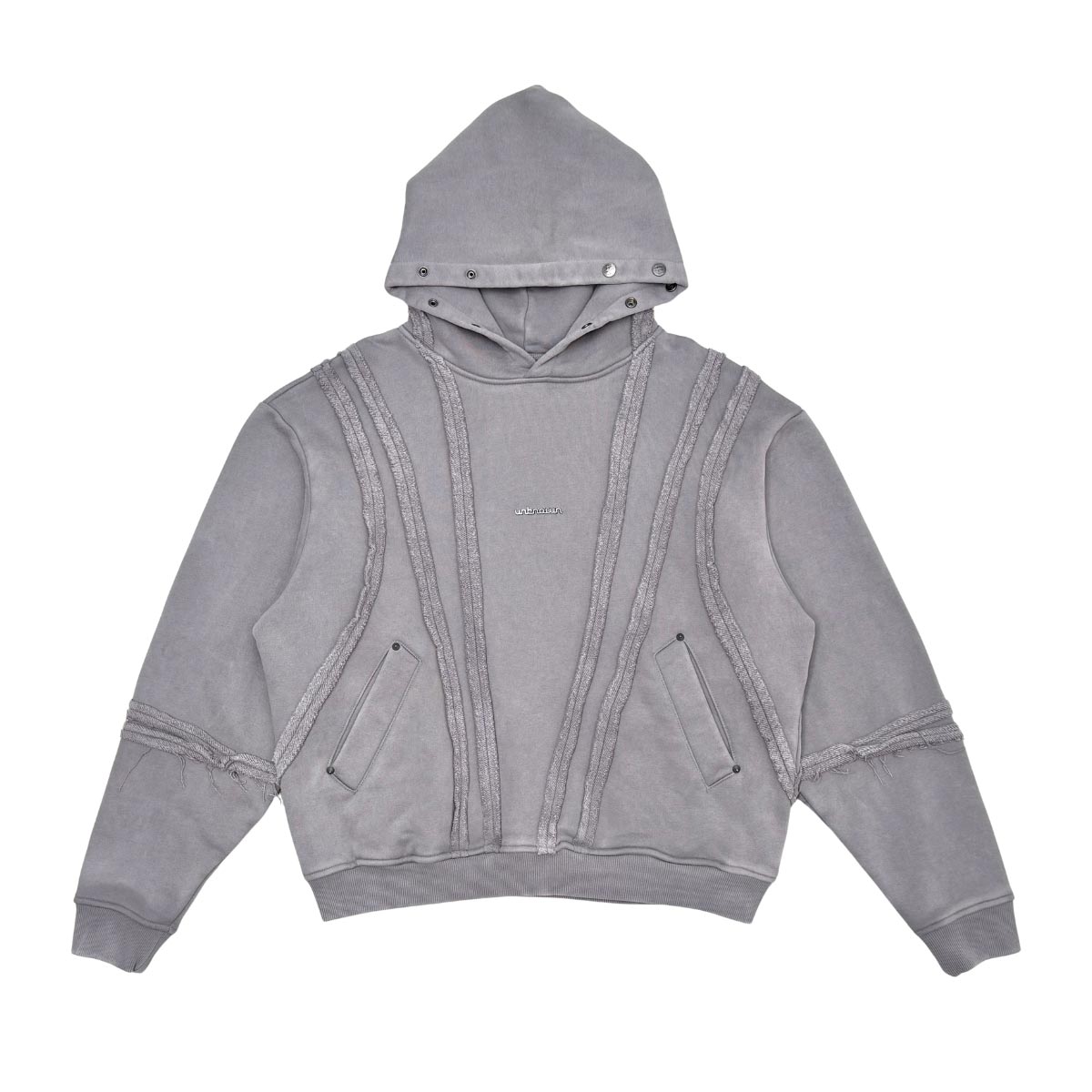 Unknown garment dyed cotton fleece pullover hoodie by Unknown, view 2