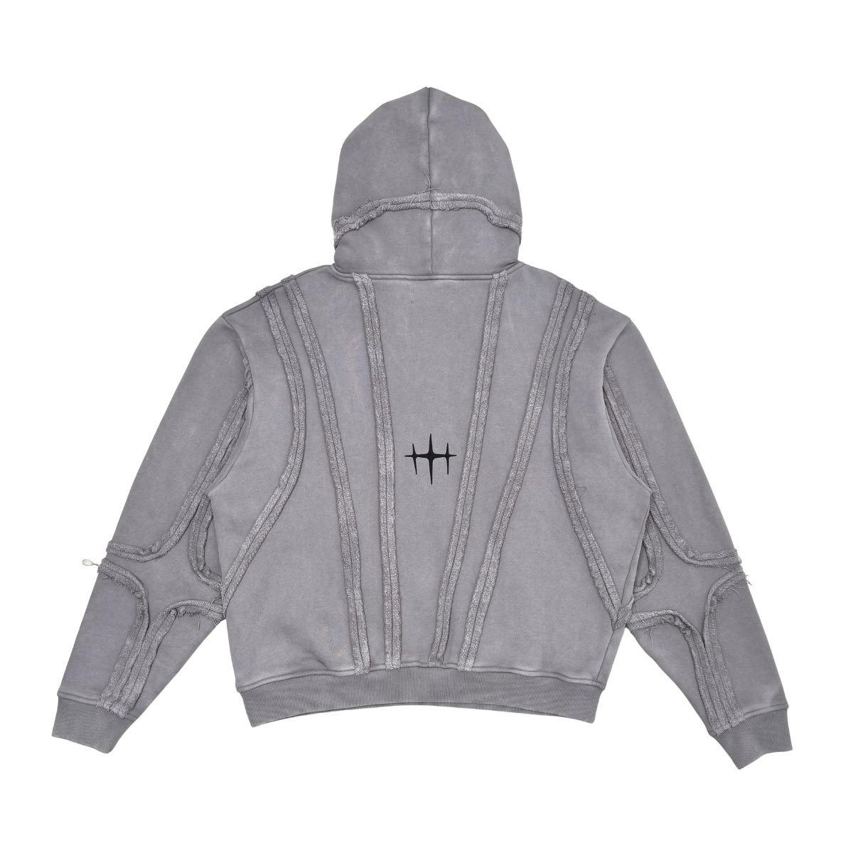 Unknown garment dyed cotton fleece pullover hoodie By Unknown-4