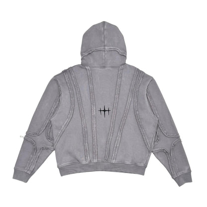Unknown garment dyed cotton fleece pullover hoodie By Unknown-4