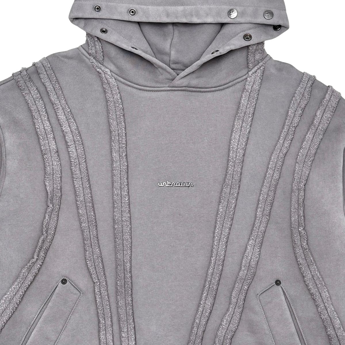 Unknown garment dyed cotton fleece pullover hoodie By Unknown-5
