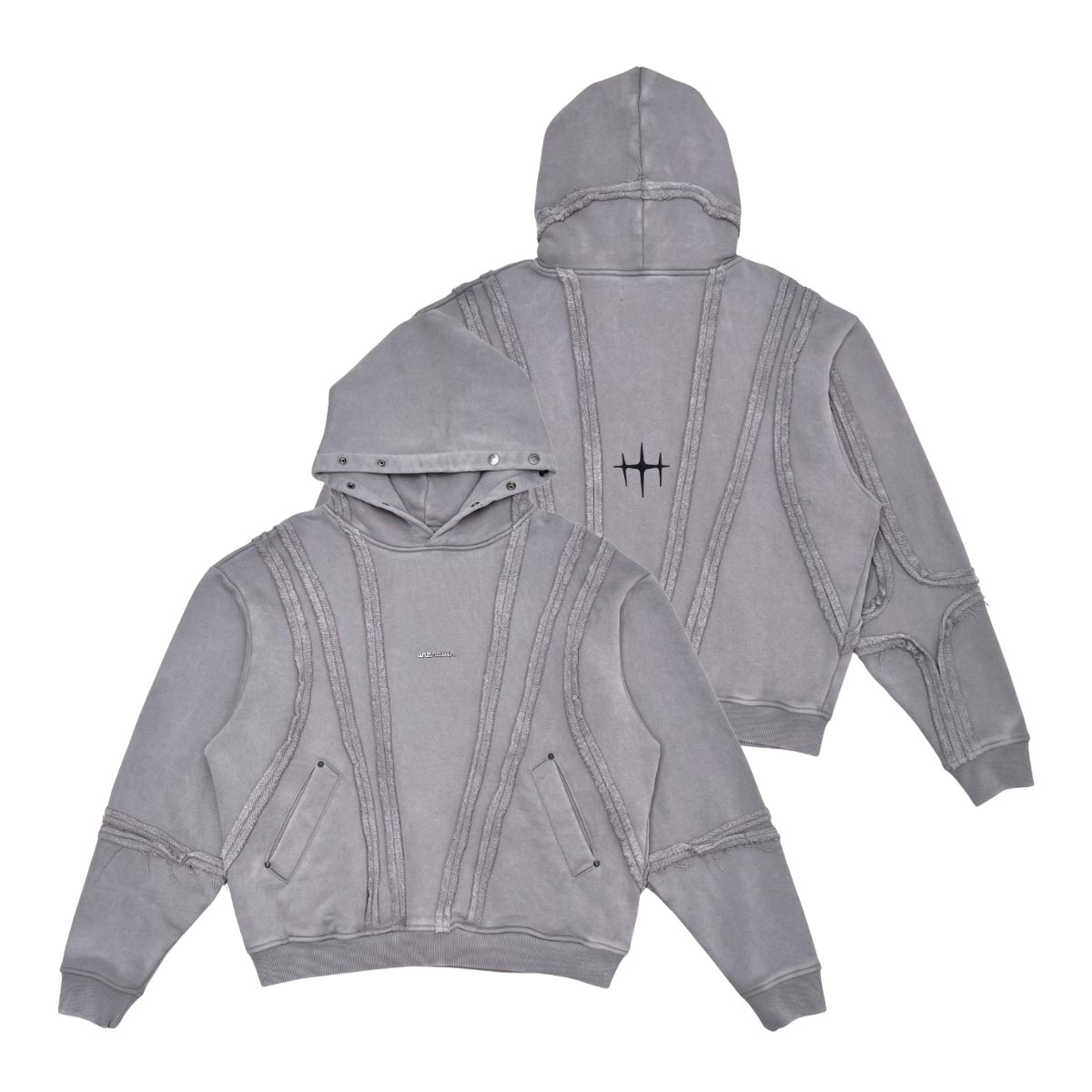 Unknown garment dyed cotton fleece pullover hoodie by Unknown, view 7