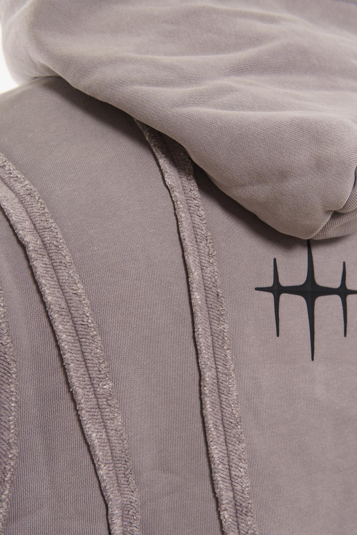 Unknown garment dyed cotton fleece pullover hoodie By Unknown-8