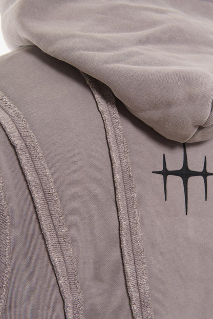 Unknown garment dyed cotton fleece pullover hoodie By Unknown-8