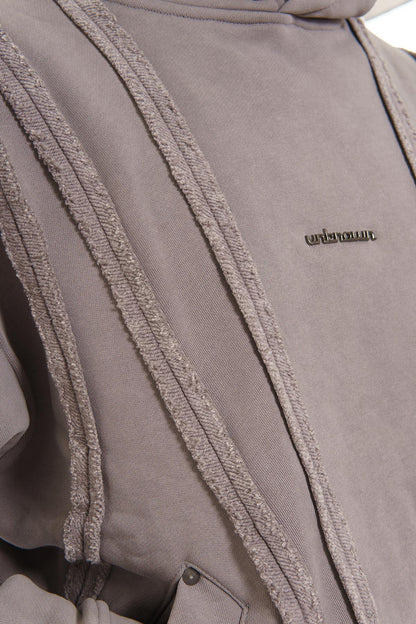 Unknown garment dyed cotton fleece pullover hoodie By Unknown-11