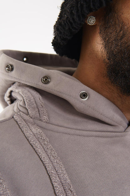 Unknown garment dyed cotton fleece pullover hoodie
