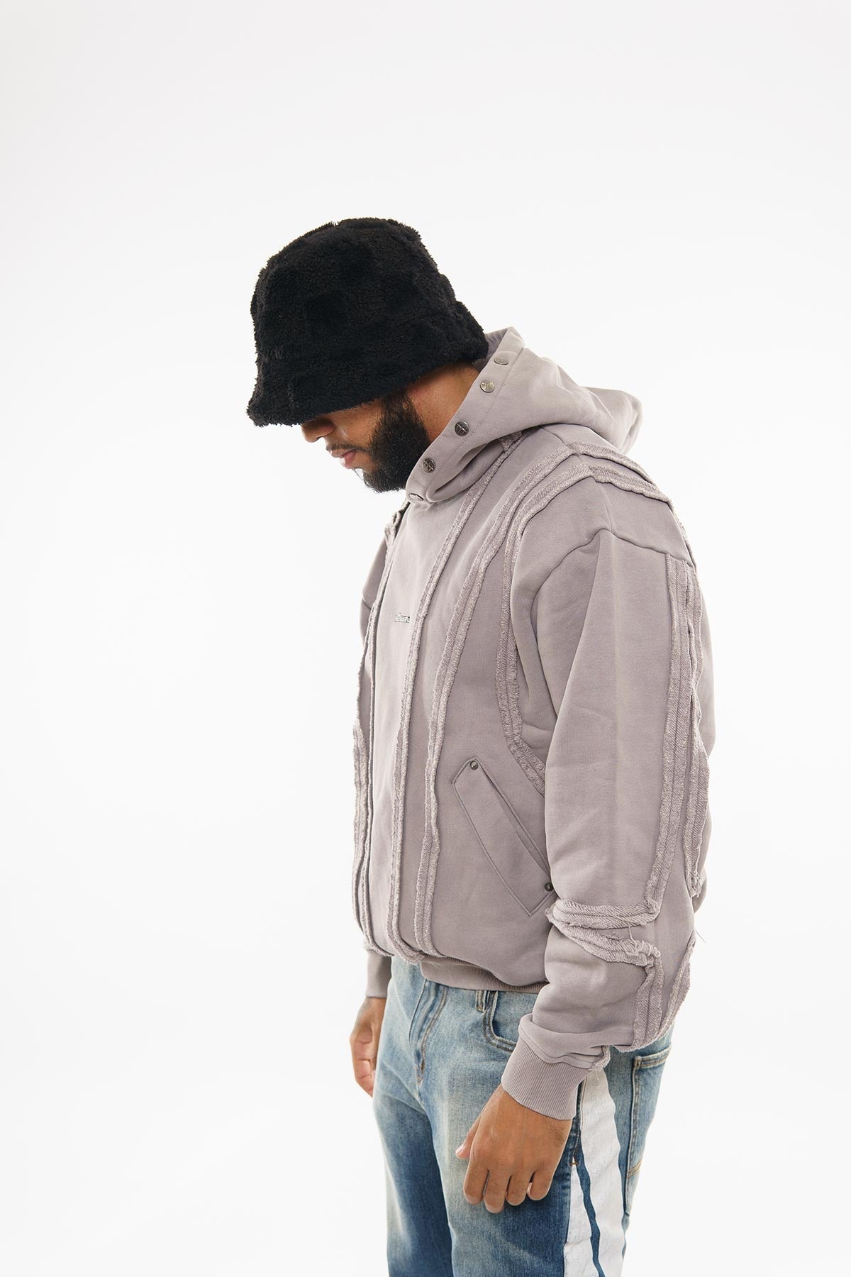 Unknown garment dyed cotton fleece pullover hoodie By Unknown-14