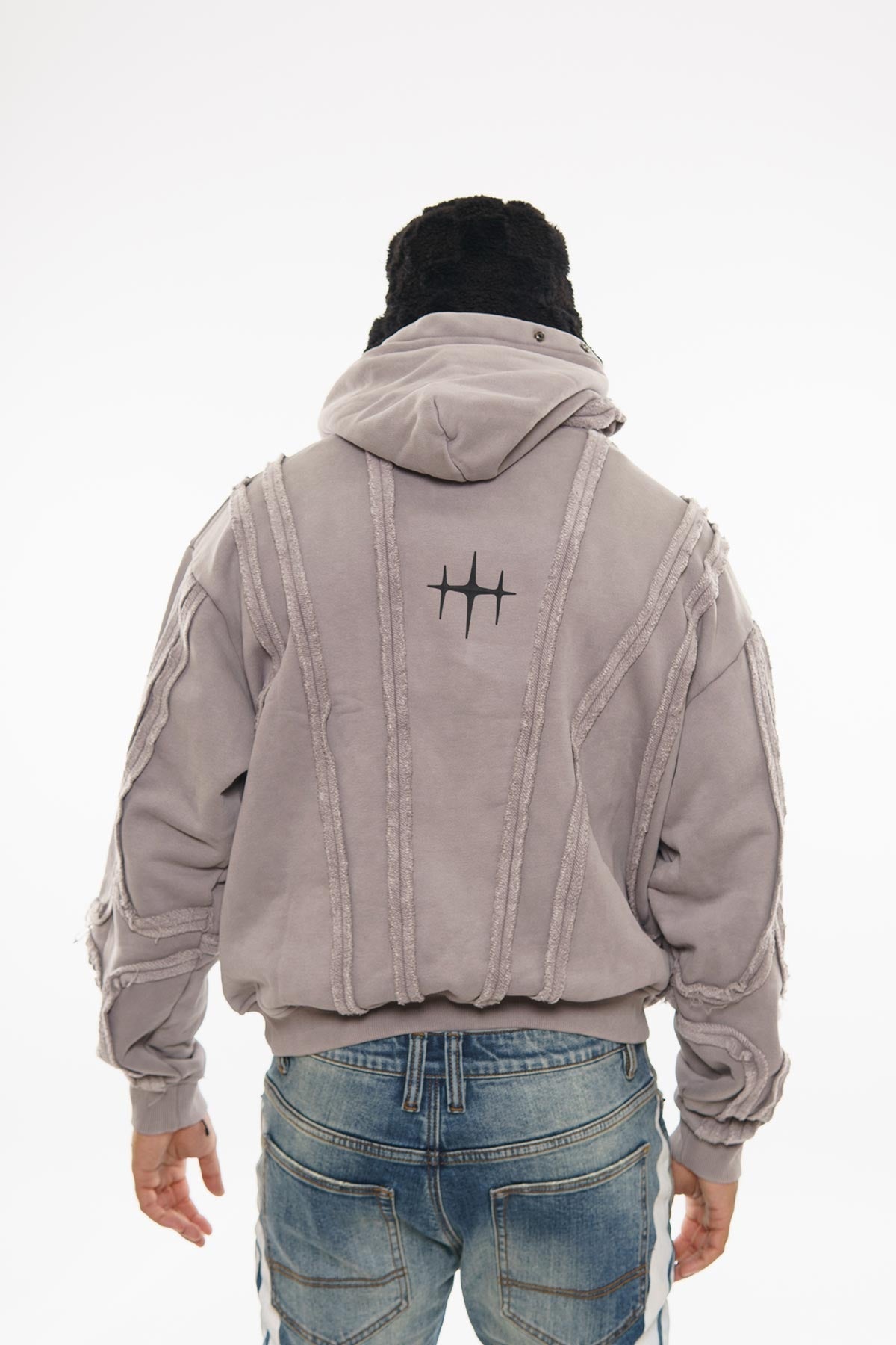 Unknown garment dyed cotton fleece pullover hoodie By Unknown-15