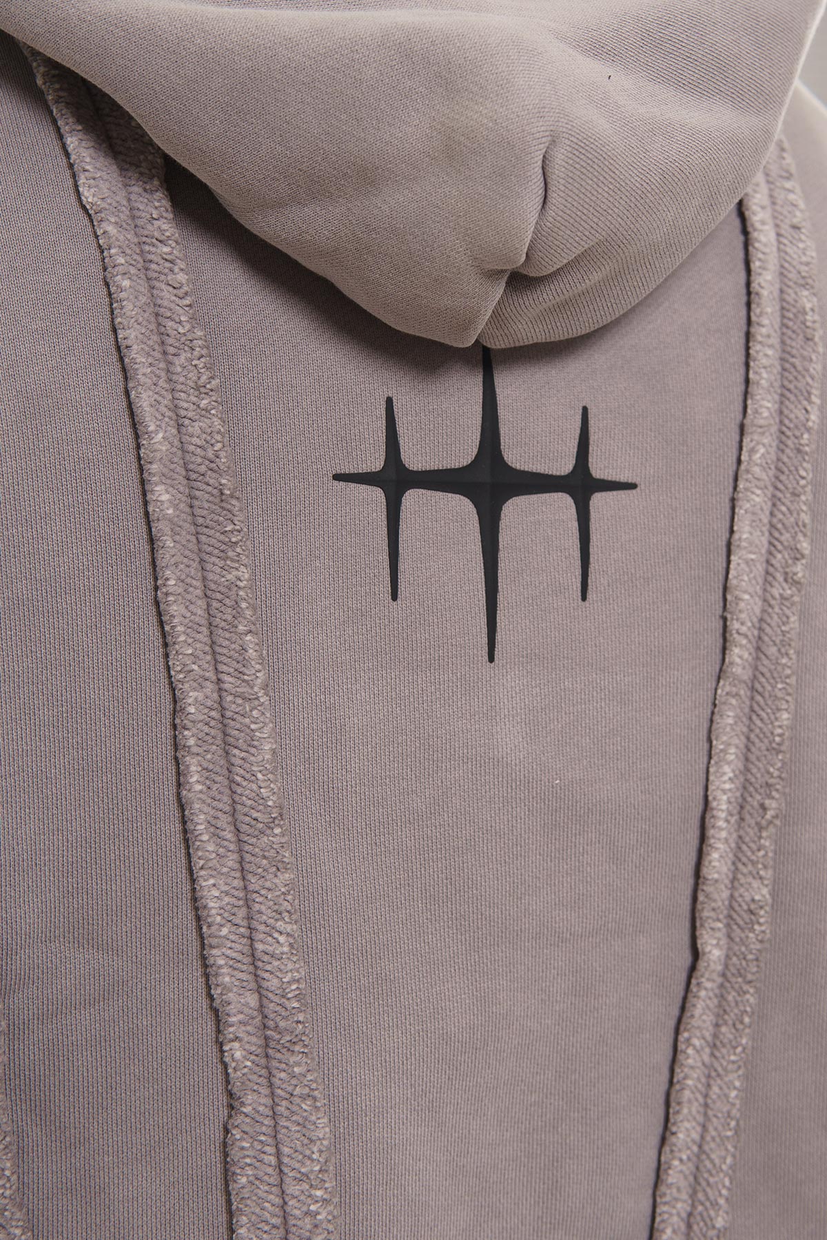 Unknown garment dyed cotton fleece pullover hoodie By Unknown-17