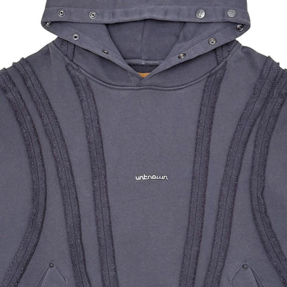 Unknown garment dyed cotton fleece pullover hoodie By Unknown-21