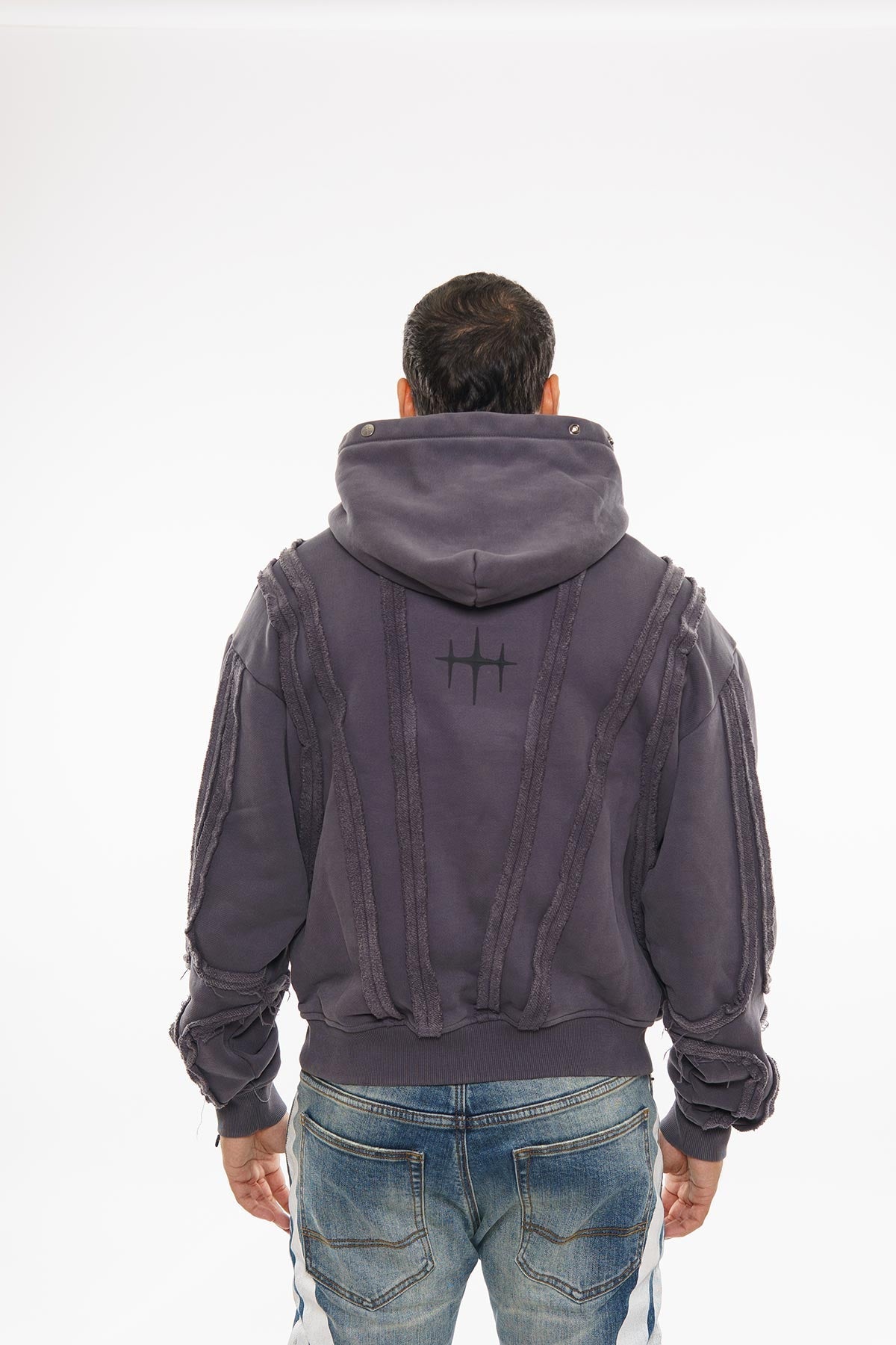 Unknown garment dyed cotton fleece pullover hoodie By Unknown-27