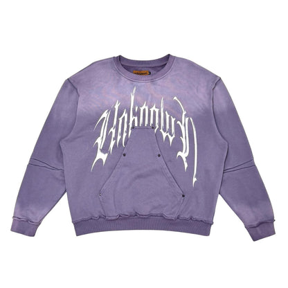 Unknown washed effect crewneck