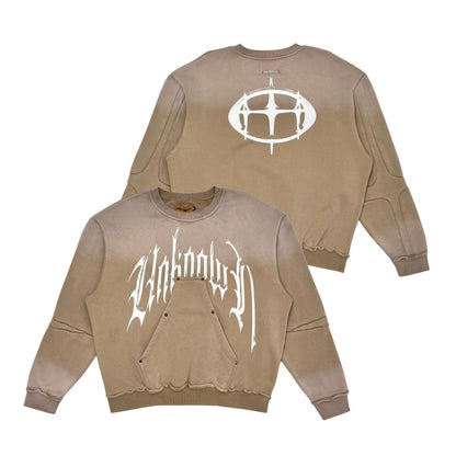 Unknown washed effect crewneck