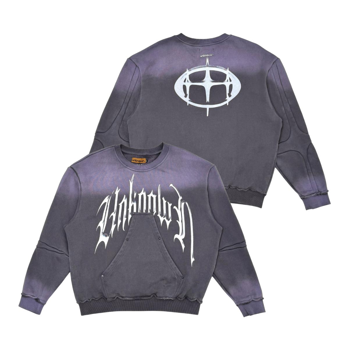 Unknown washed effect crewneck
