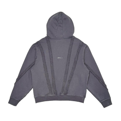 Unknown washed effect full-zip hoodie By Unknown-3
