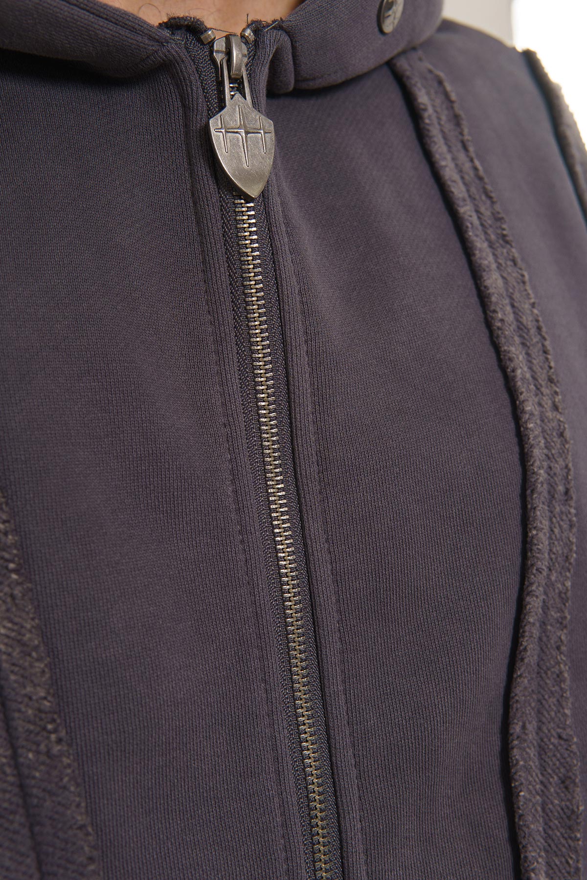 Unknown washed effect full-zip hoodie By Unknown-4