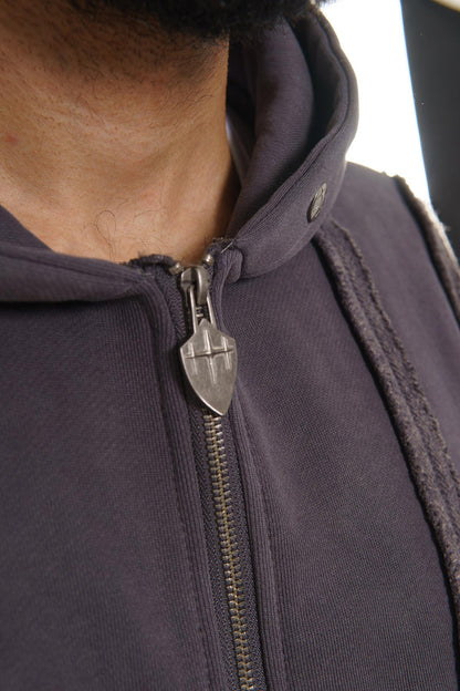 Unknown washed effect full-zip hoodie By Unknown-12