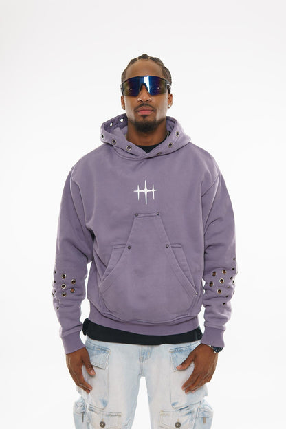 Unknown washed effect pullover hoodie By Unknown-13