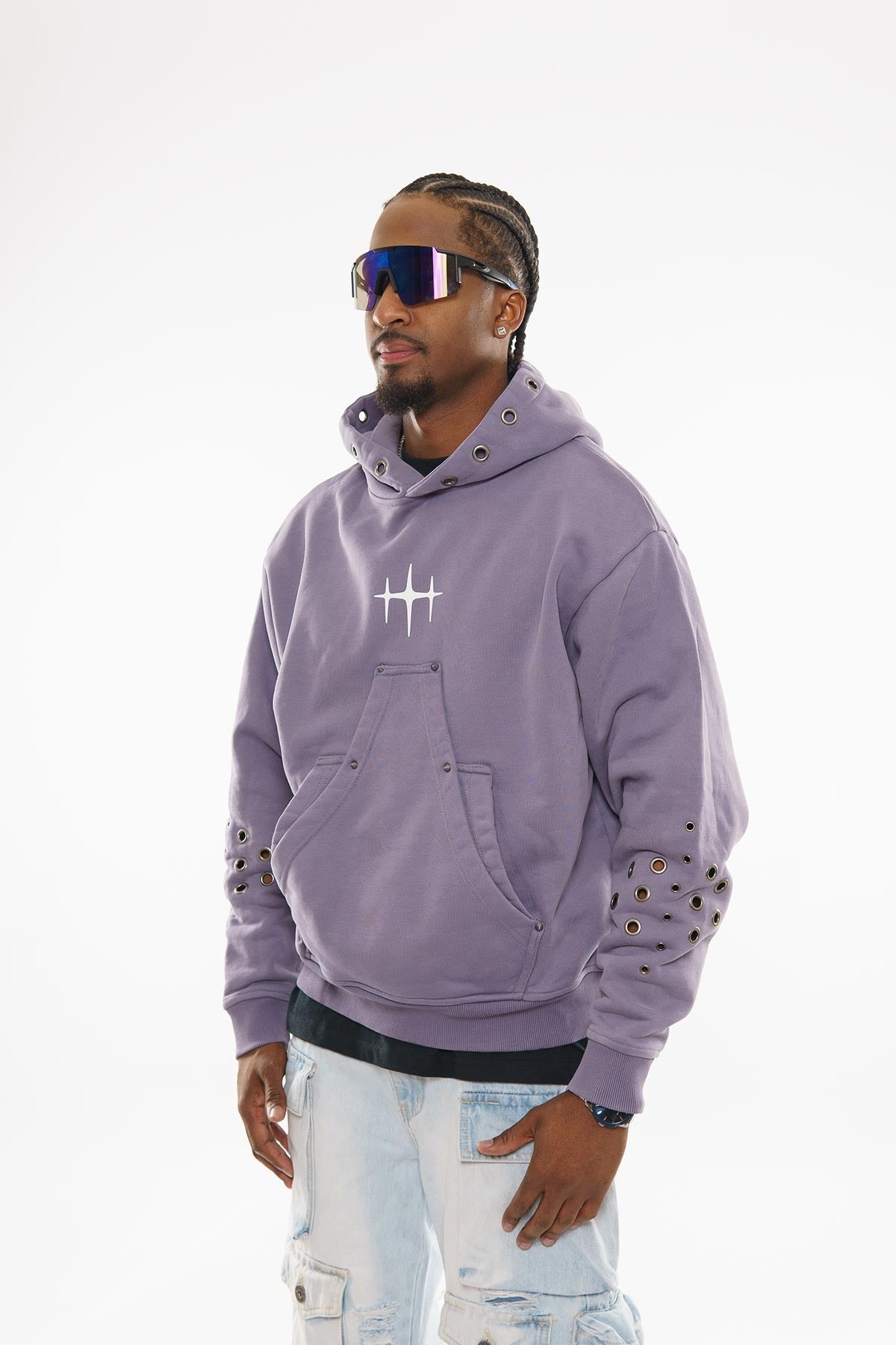 Unknown washed effect pullover hoodie By Unknown-14